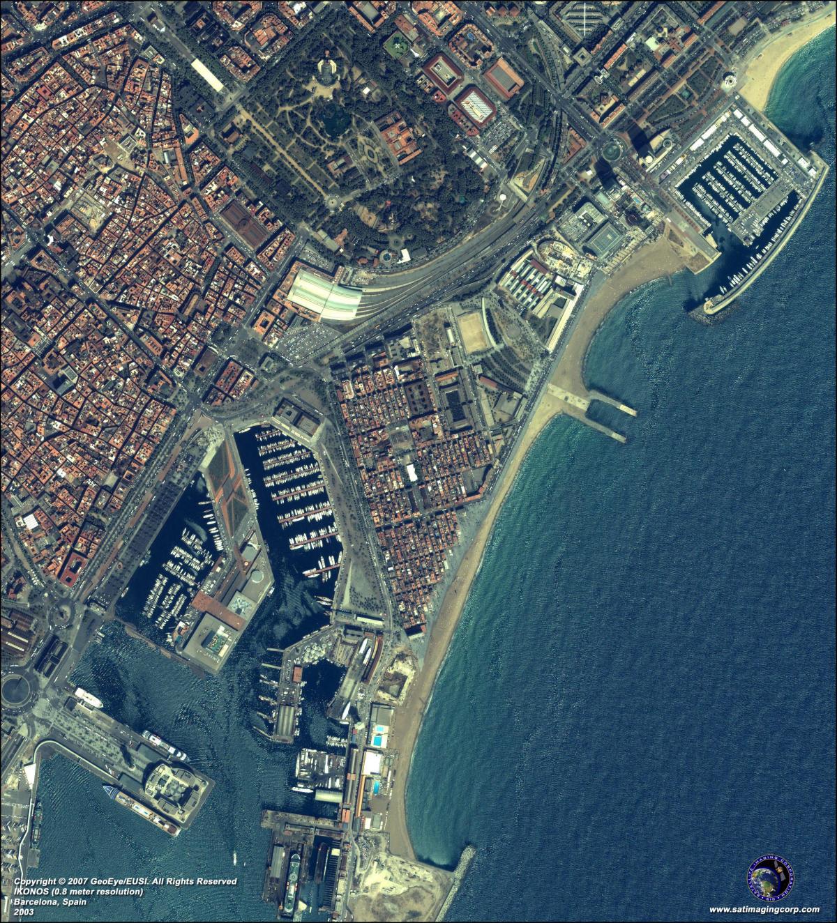 carte de barcelone satellite