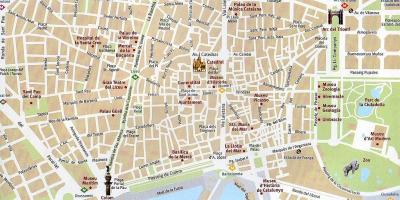 Carte de la vieille ville de barcelone