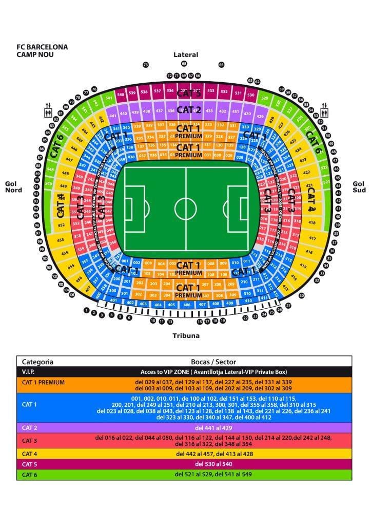 carte des sièges au camp nou