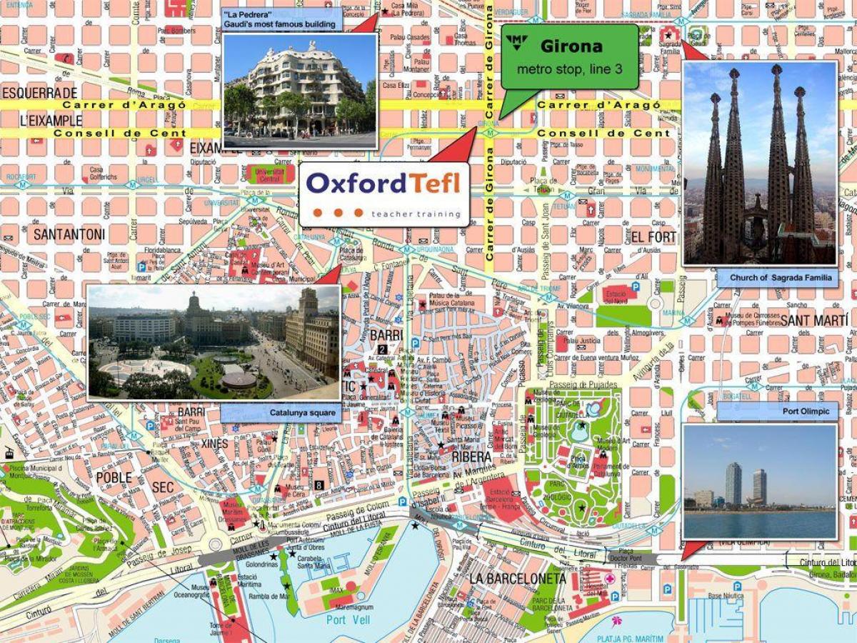 map of barcelona showing tourist attractions