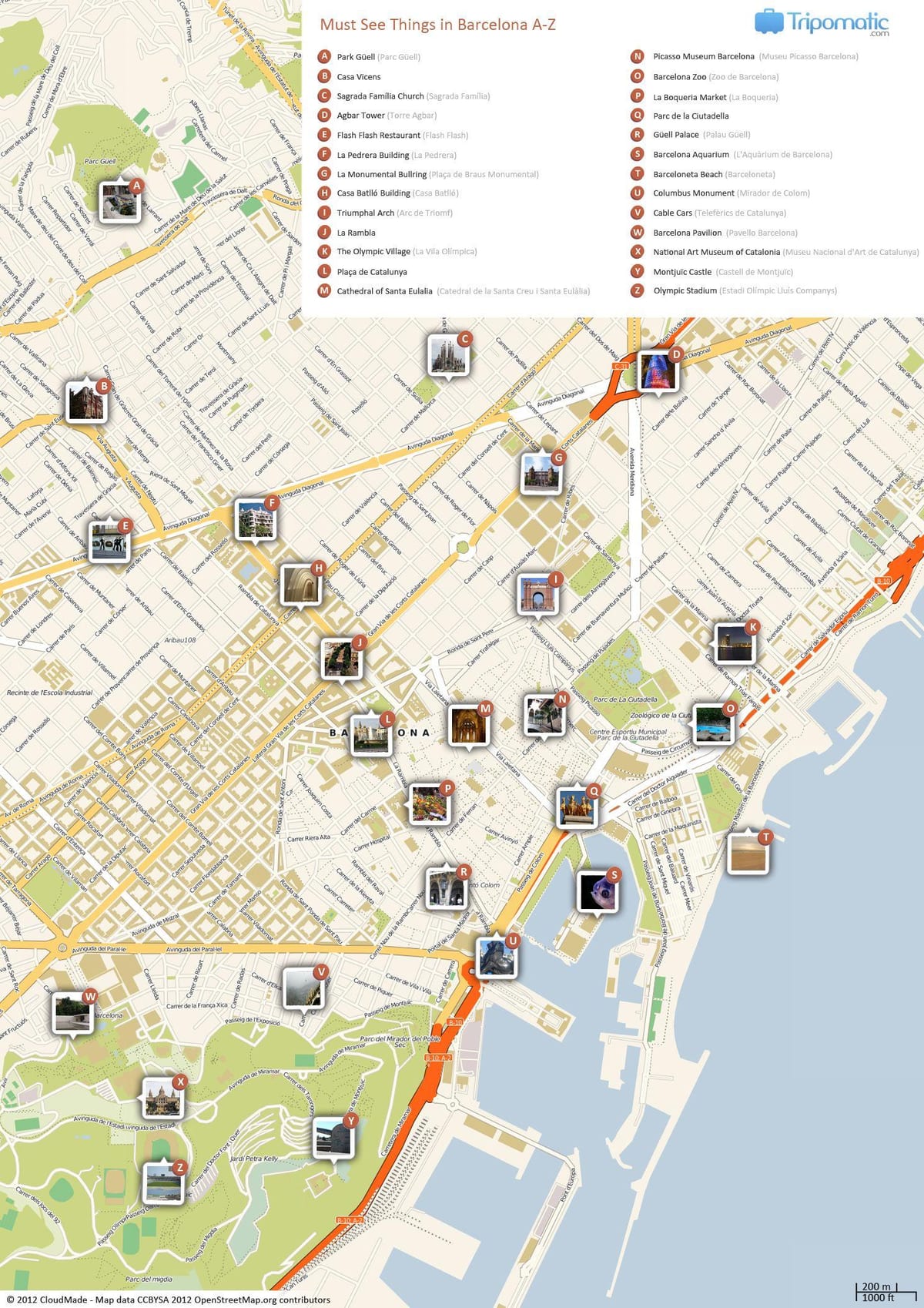 carte des musées de barcelone