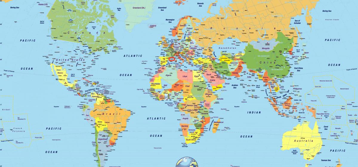barcelone en espagne sur la carte du monde