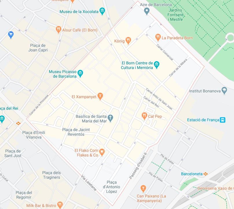 né à barcelone carte