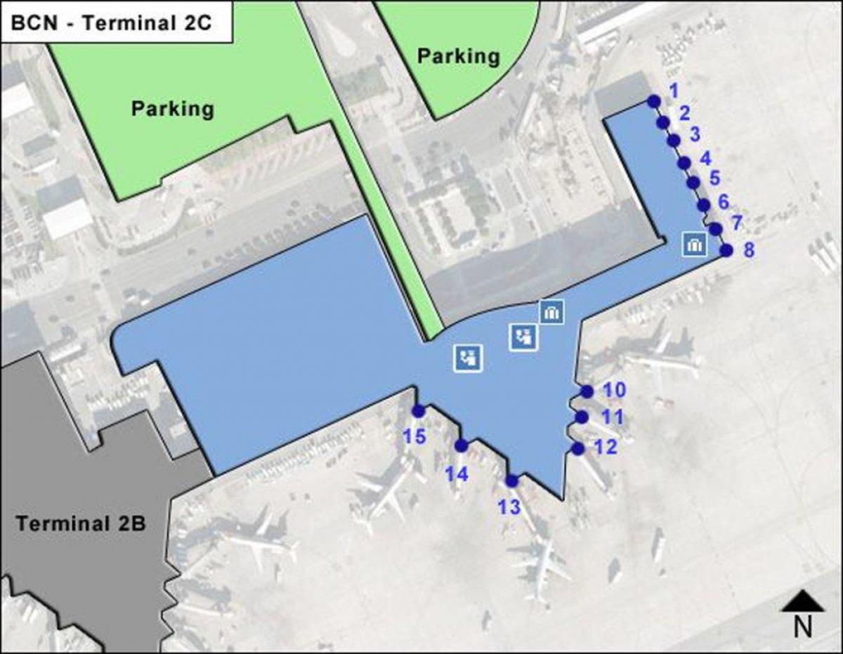 Terminal de barcelone, carte 2 Carte de barcelone terminal 2