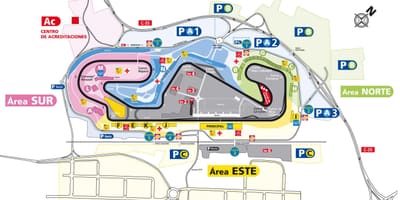 Carte de circuit de barcelone