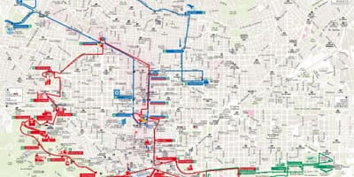 Barcelone hop on hop off bus de la carte