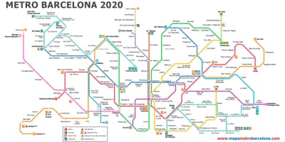 L'aéroport de barcelone carte de métro