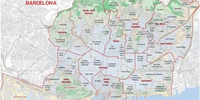Carte des zones à barcelone