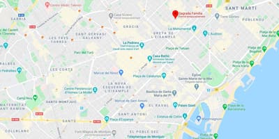 Carte de la cathédrale de barcelone