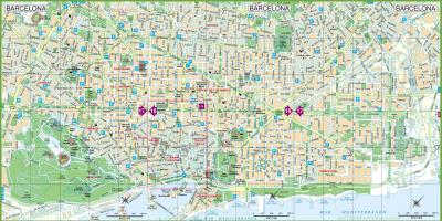 La ville de barcelone, la carte touristique